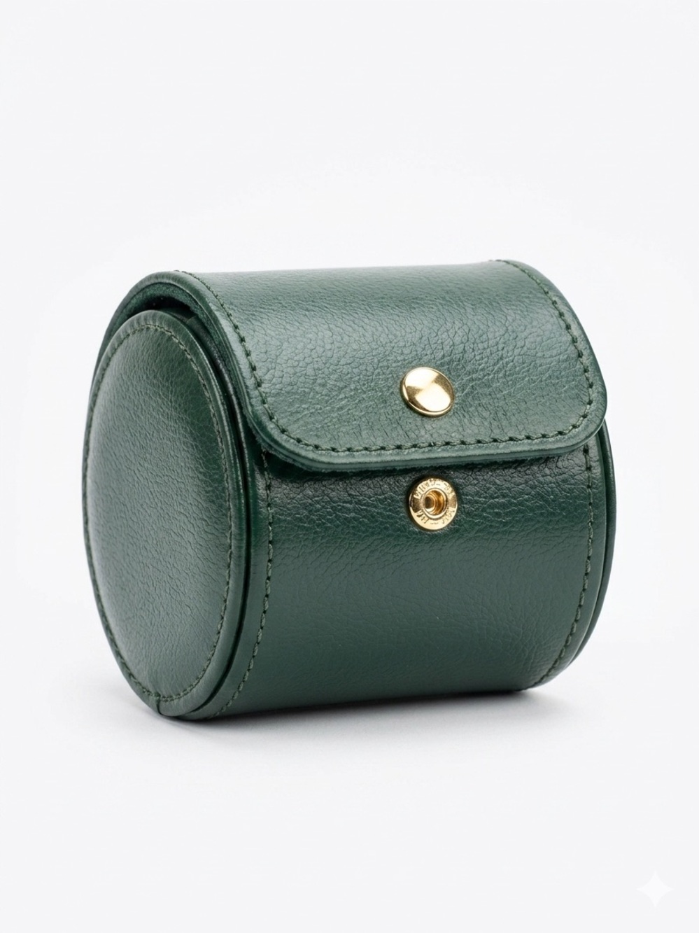WOLF 1834 British Racing Green Leather Single Watch Roll Case